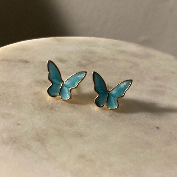 Stud Earrings butterfly - Picture 1 of 2